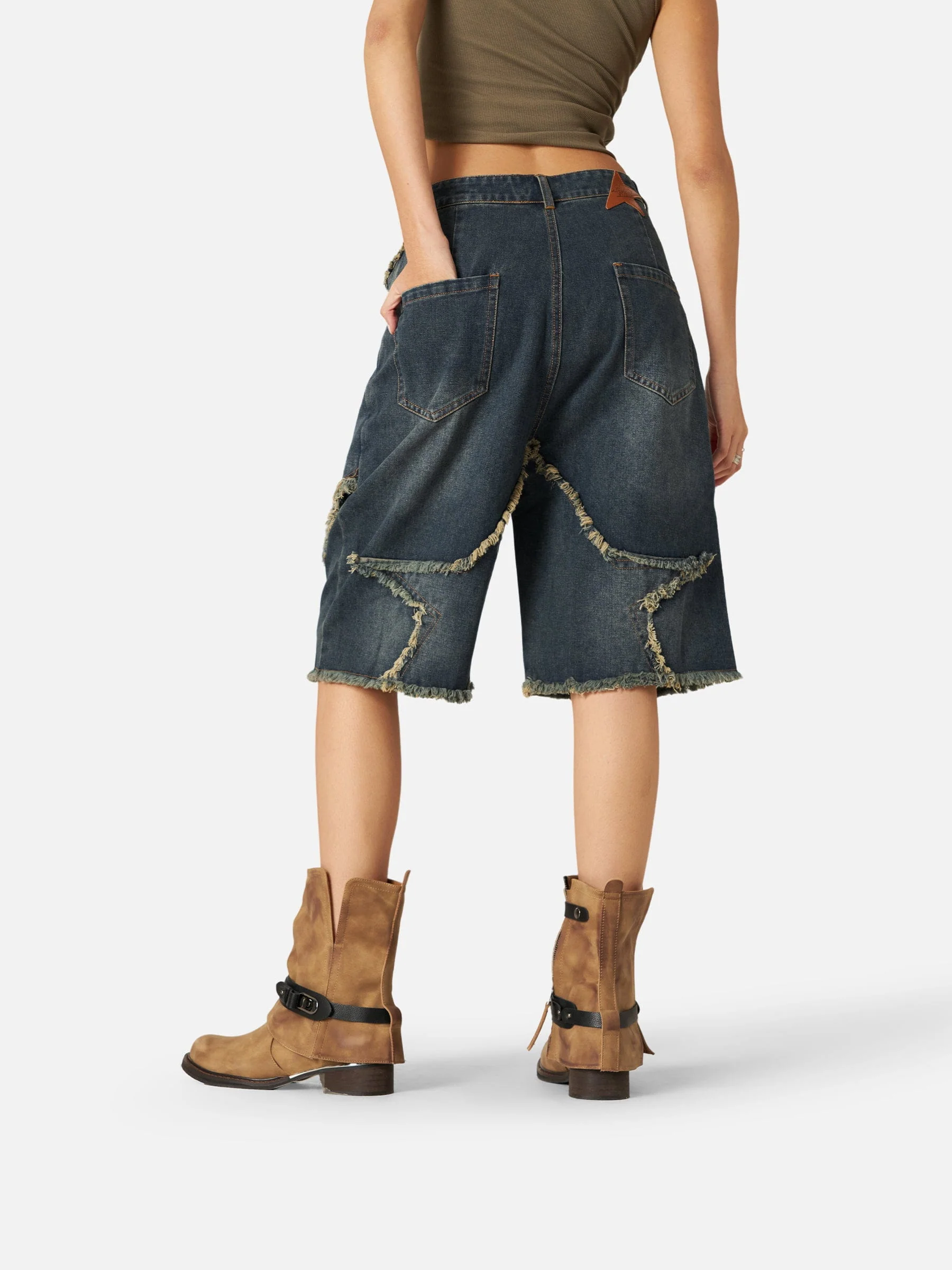 Aelfric Eden Vintage Starry Fringe Jorts - Image 9